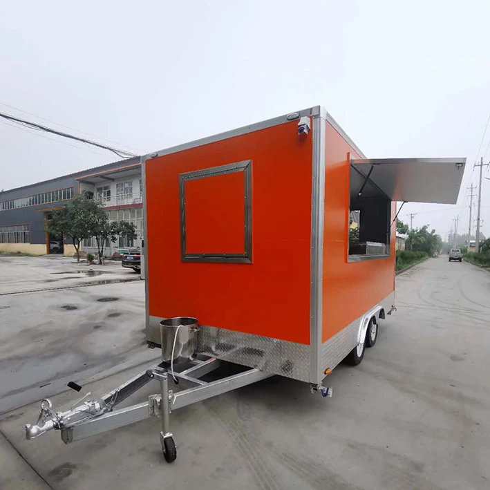 New Customized Multipurpose Mobile Food Cart for Hot Dogs Ice Cream Bakery Use Water Raw Material Fast Food Trailer