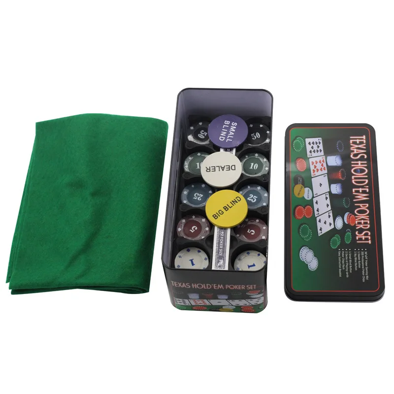 Custom Casino  Poker Chips Set Table Entertainment Games  Gambling Playing Cards with Chip Case