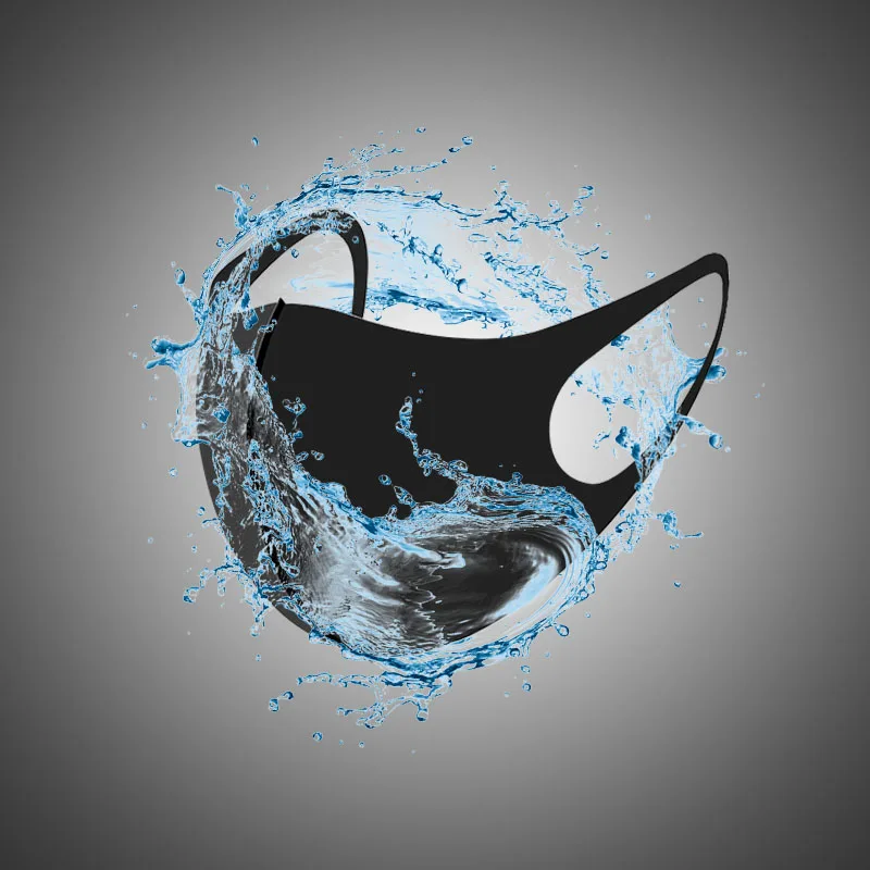 Custom Party Mask Winter Black Breathable Printed Logo neoprene Fabric Reusable Fashion Washable Face mask for adults and kids