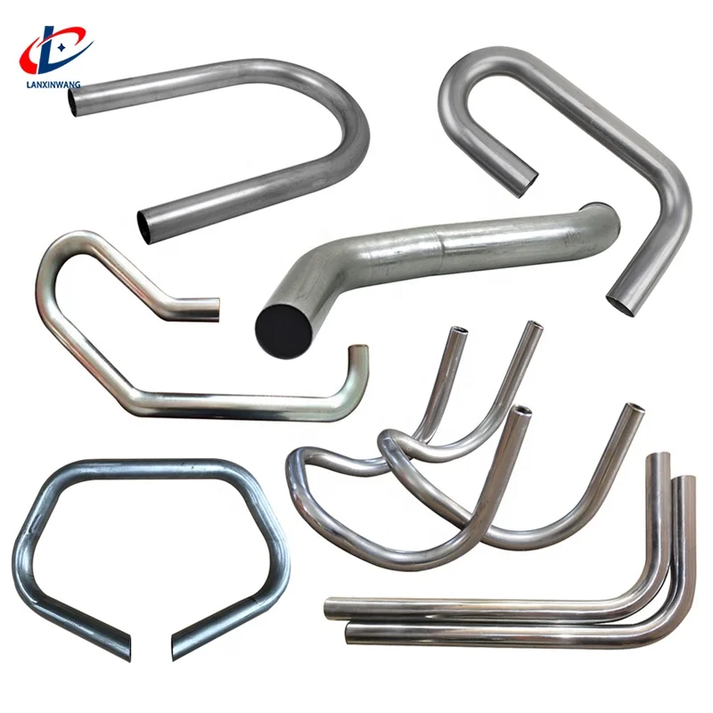 Custom processing of large diameter stainless steel hollow bends 304 Stainless Mandrel Bend Exhaust Tubing Pipe Turbo Header