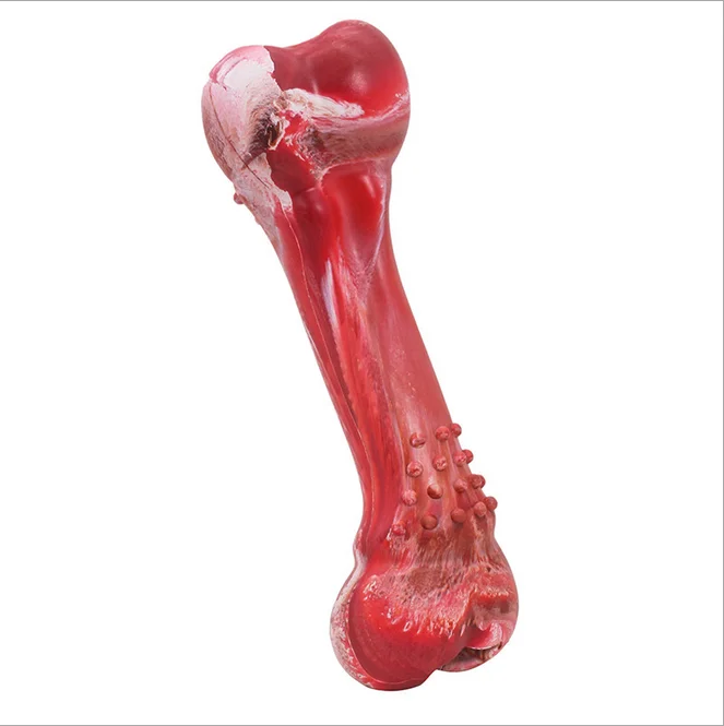 Durable Dog Chew Bone Toys Durable Rubber Bone Pet Chew Toys for Training Interactive Play Safe Pet Supplies