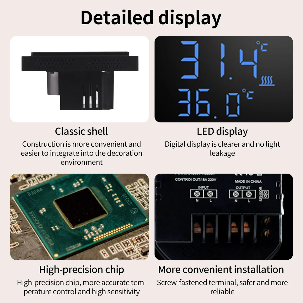 MINCO HEAT Digital Smart Programmable WiFi Underfloor Heating System Control LCD Screen WiFi Room Thermostat