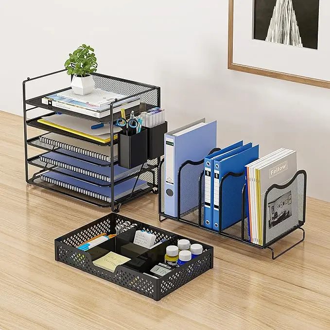 Simple Trending  Mesh Desk File Organizer Vertical Document Letter Tray Wall File Holder