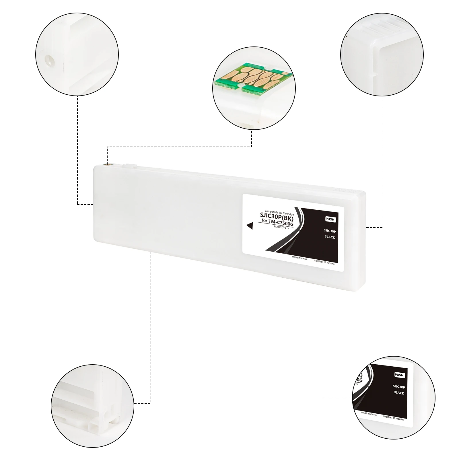 Картриджи для TM-C7500 принтера Epson TM-C7500G TMC7500G C7500 C7500G Winnerjet SJIC30P SJIC32P 30P 32P