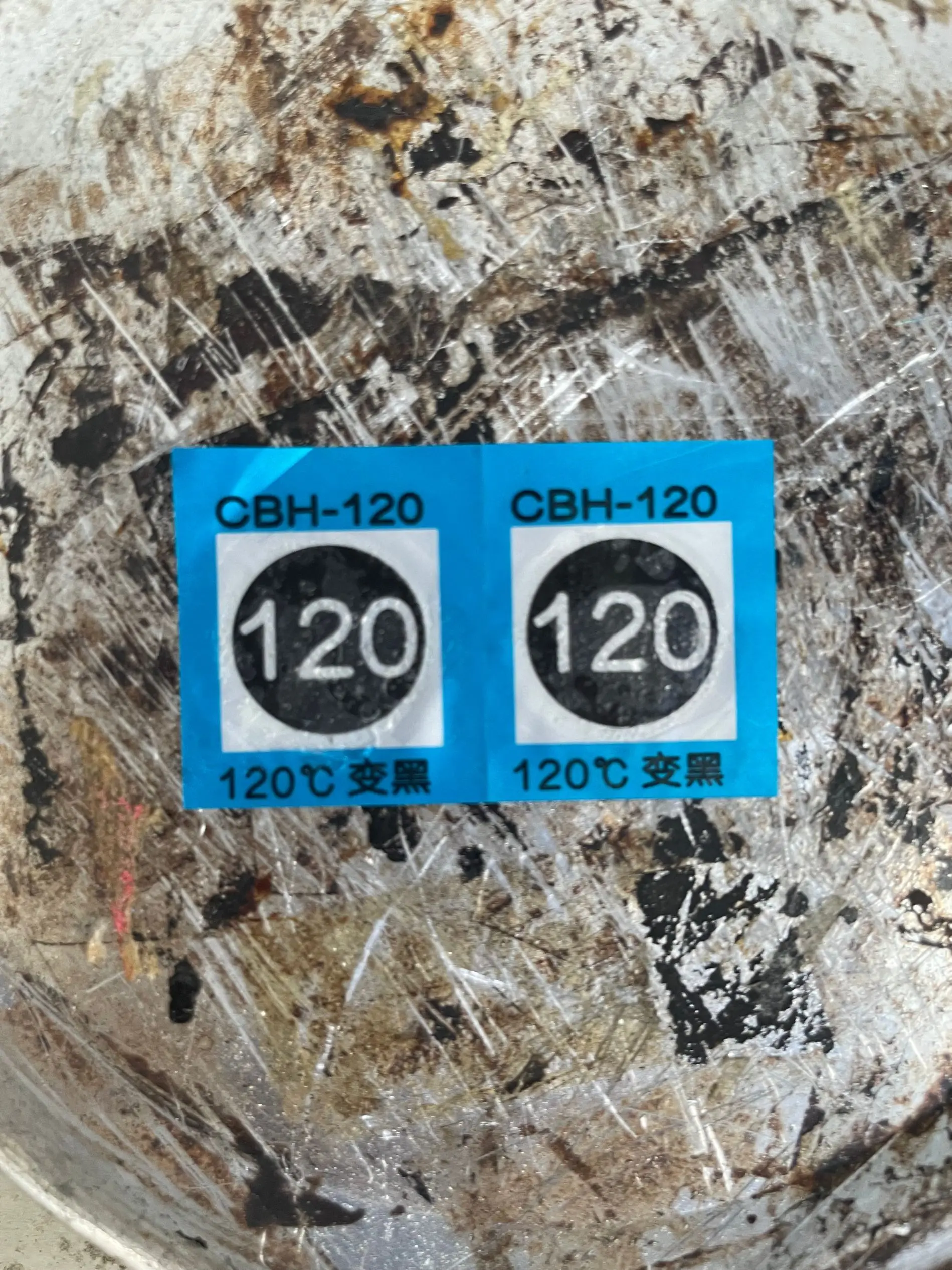 Overtemperature warning sticker,120 degree Single grid thermal test paper, 120 Sealed temperature paper