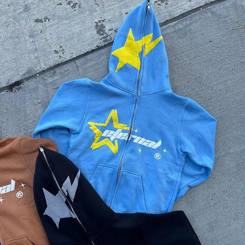 Free Design Logo Expansion Print Embroidered Plain Jogging Jacket Hem Striped Full Zipper Anime Jacket