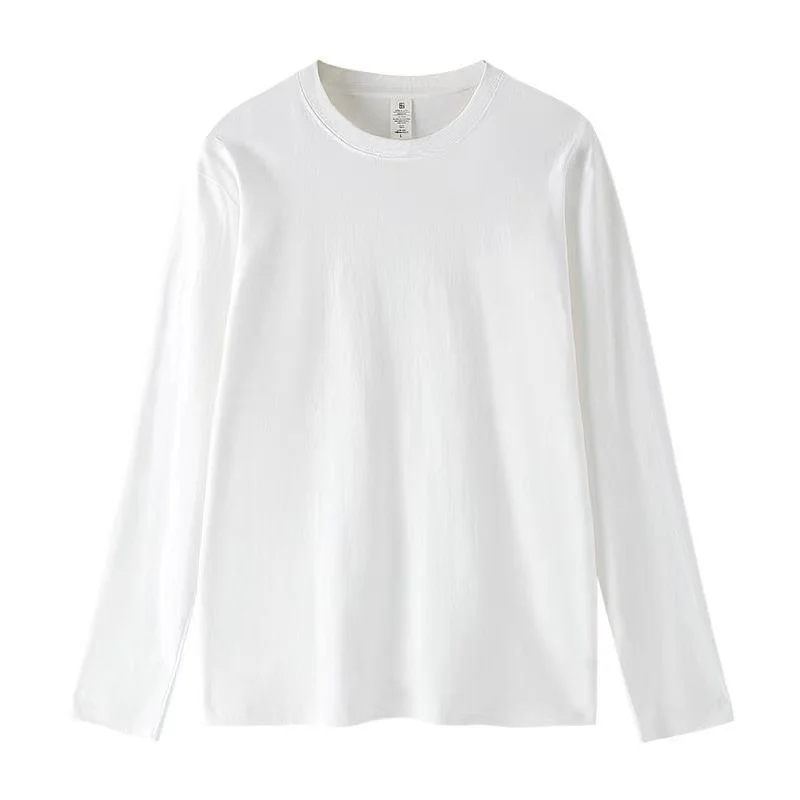 Custom Logo Long Sleeve t Shirt Printing 100% Cotton 220 Gsm Long Sleeve T-shirts Casual Long Sleeve t Shirt Women