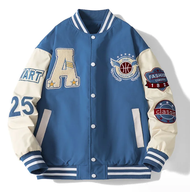 Ready to ship In stock New Baseball Coat Trendy Brand Fashion Letter Printing Couple Student Casual Jacket