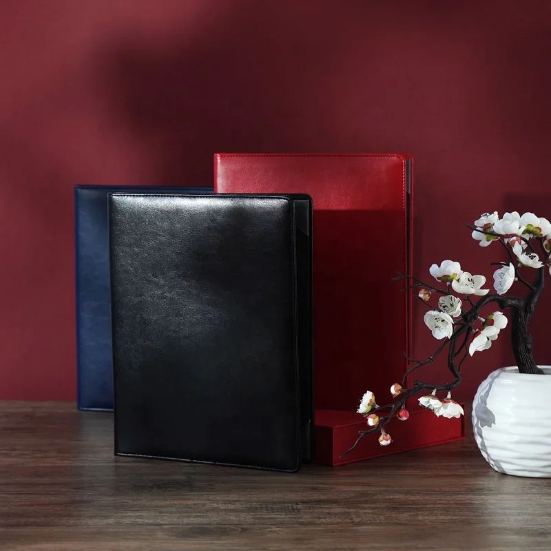 8.5*11 Custom Made Folded Certificate Cover Wholesale Leather A4 Folder Certificate Holder Double Sided Diploma Cover With Logo