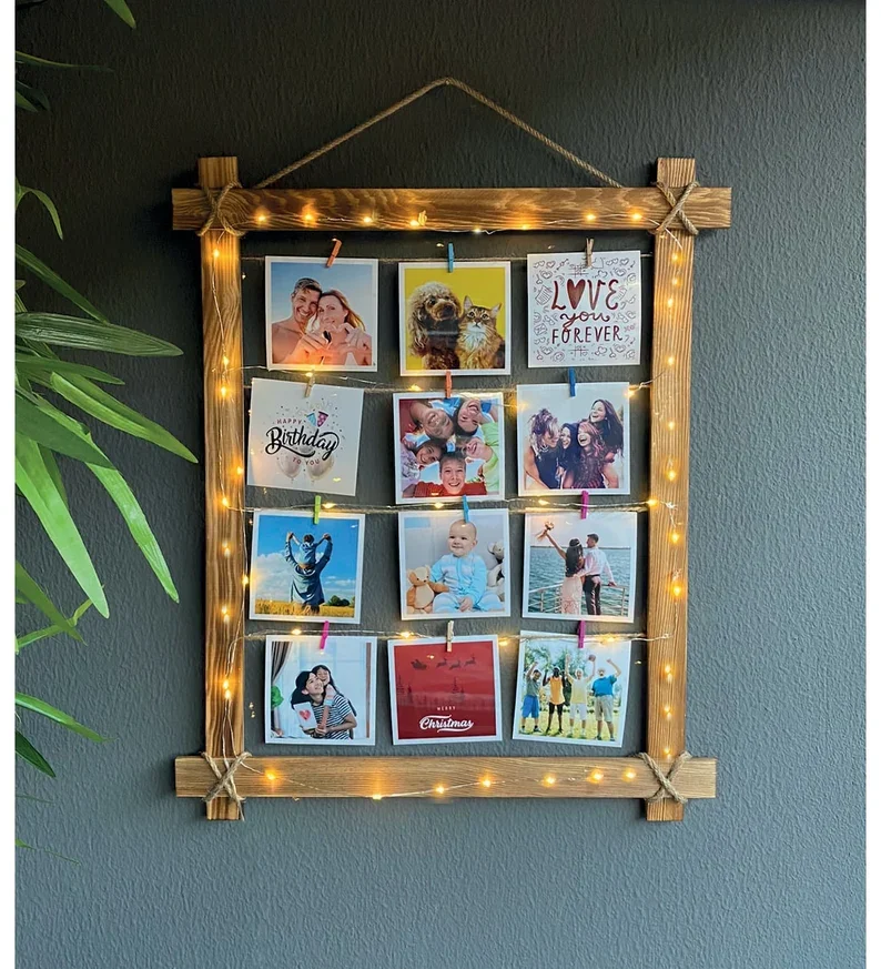 High Quality Handmade A4 Picture Frame Retro European and American Style Black Walnut Teak Vintage Wooden Photo Frame