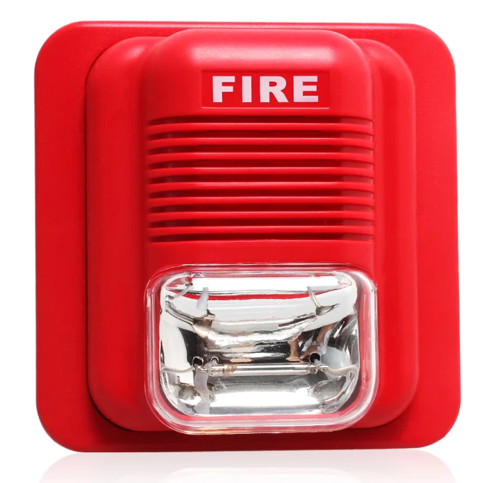 Wired Alarm Accessories Siren Alarm Systems 12/24v Fire Alarm siren with strobe light