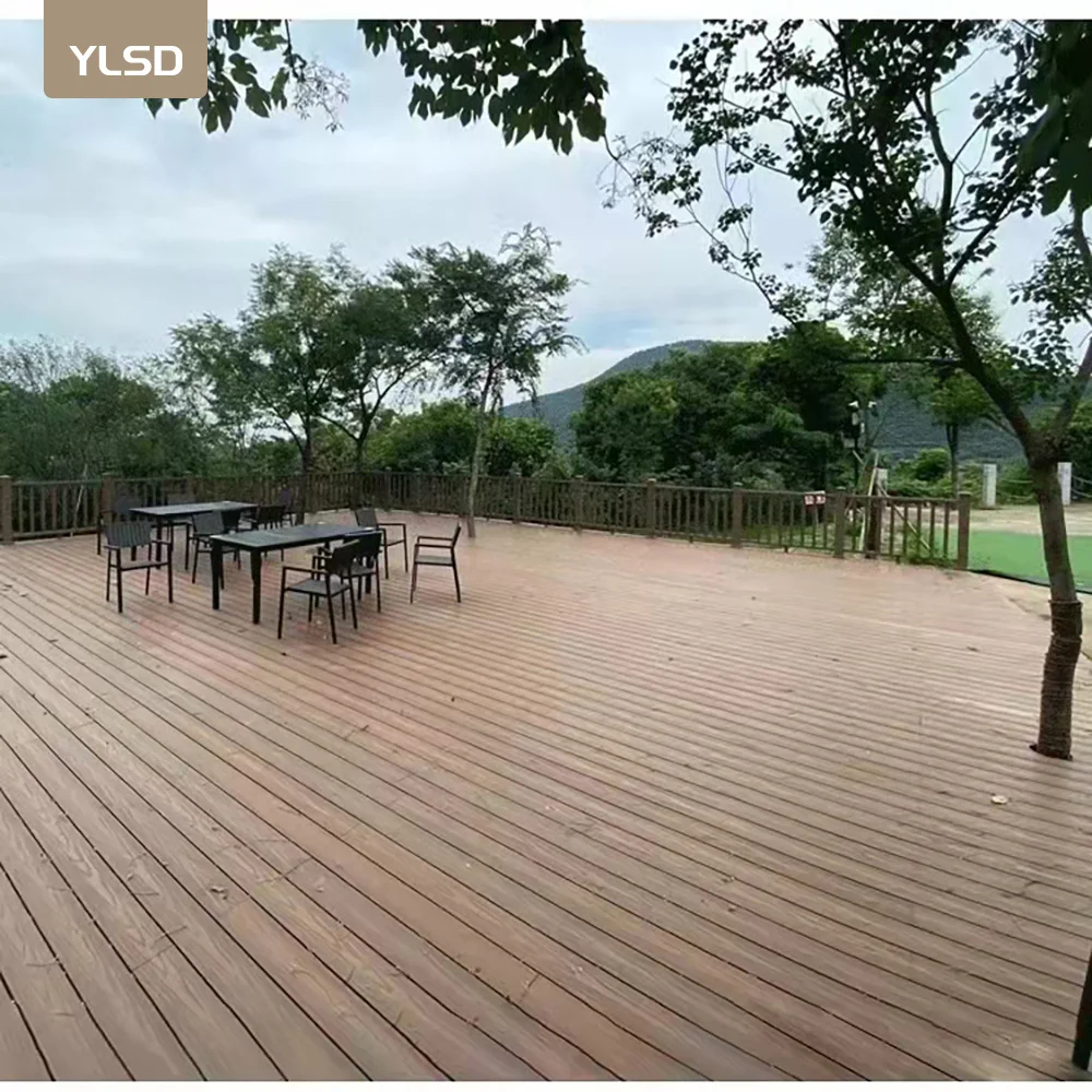 outdoor deck floor covering wpc decking 3d outdoor wooden flooring wpc composite decking plank crack-resistant  wpc floor