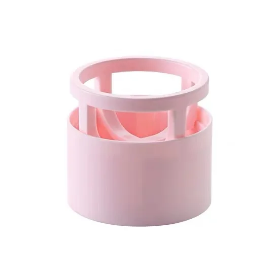 
White Pink Round Shaped Plastic Makeup Sponge Holder Make Up Cosmetic Beauty Sponge Blender Holder Case Dryer Display 