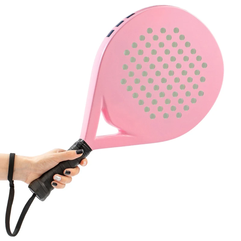 New Arrival In Stock Pink Soft EVA Core With Full Carbon Matte Surface Pala Padel Tennis Padel Rackets