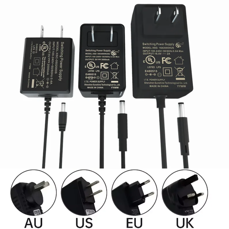 5v 12v 1a 3a 2a 4a 5a FCC UL certification US Plug AC DC Power Adaptor supply 5v 12v 2a power adapter for cctv camer