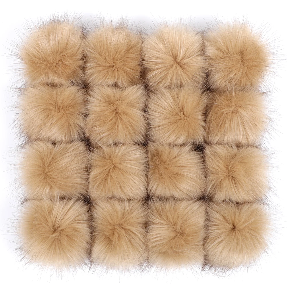 8cm Fake fox fur balls vegan faux fur rabbit fur pom poms for shoes decoration accessories for women