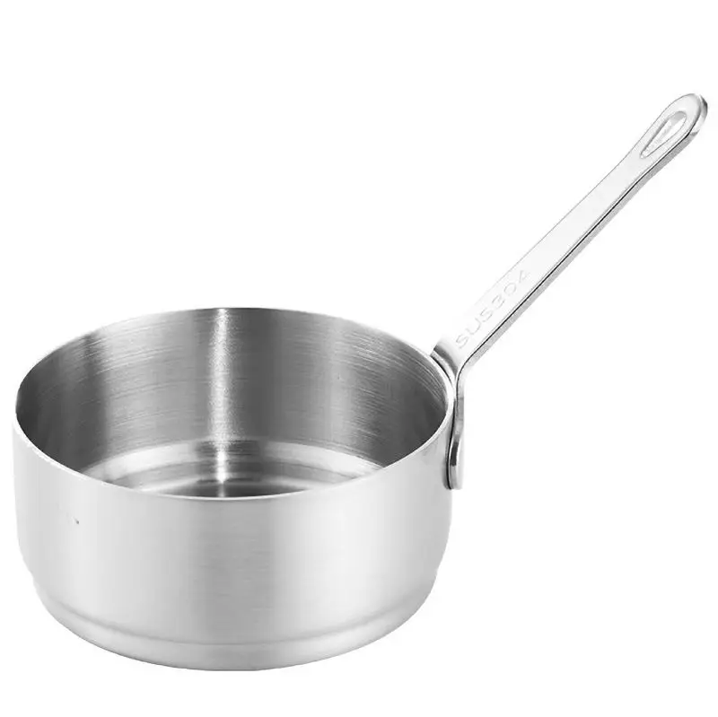 304 SS OEM acceptable sauce cup stainless steel thickened hot pot sauce cup with handle steak Korean sauce dish seasoning spoon