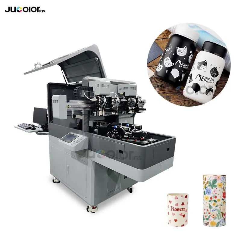 Jucolor Fast Speed Wine Bottle UV Printer with Auto Feeding System Double Robot Hand