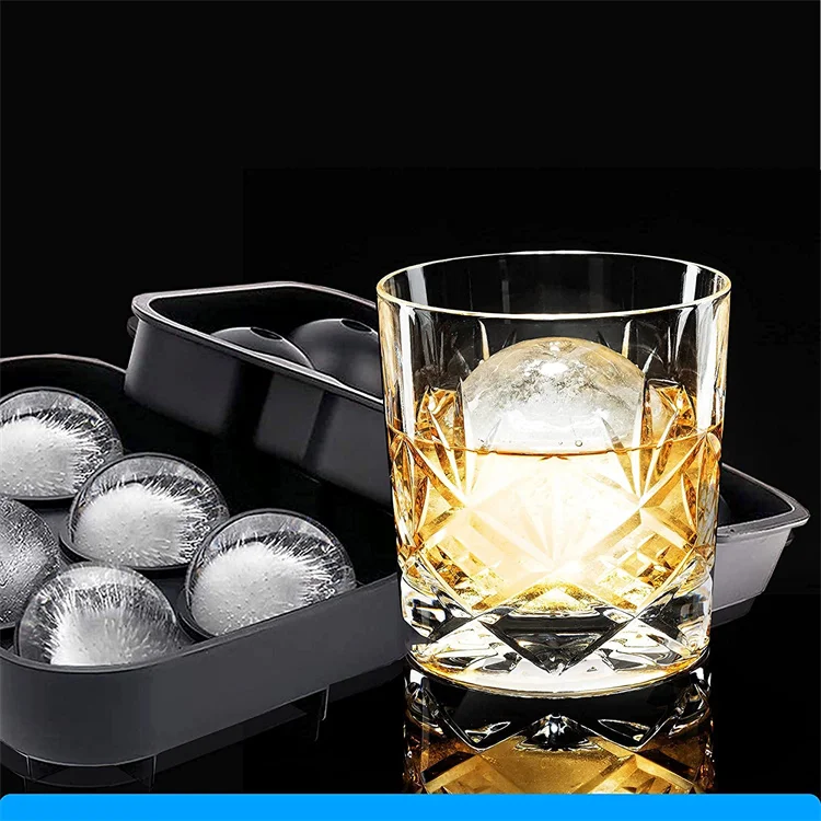 Ice cube mold custom designer shaped cute sphere black mini ball big large rose silicone ice