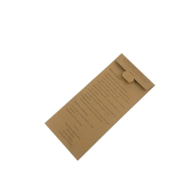 High quality custom printing gold foil stamping nail stickers packaging kraft envelope