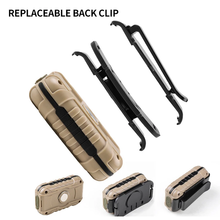 Multi-functional Type-C Charging LED Sensor Headlamp Red and Blue Warning Emergency Lamp with Clip