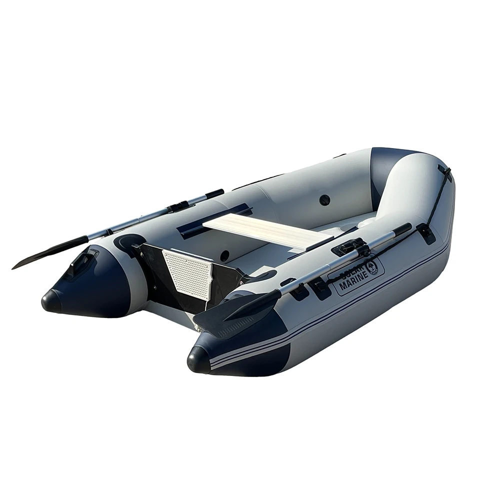 Solar Marine 8.8ft Inflatable Dinghy Fishing Boat Transom Sport Tender Kayak Speed Rowing Canoe Rescue Yacht with Paddles