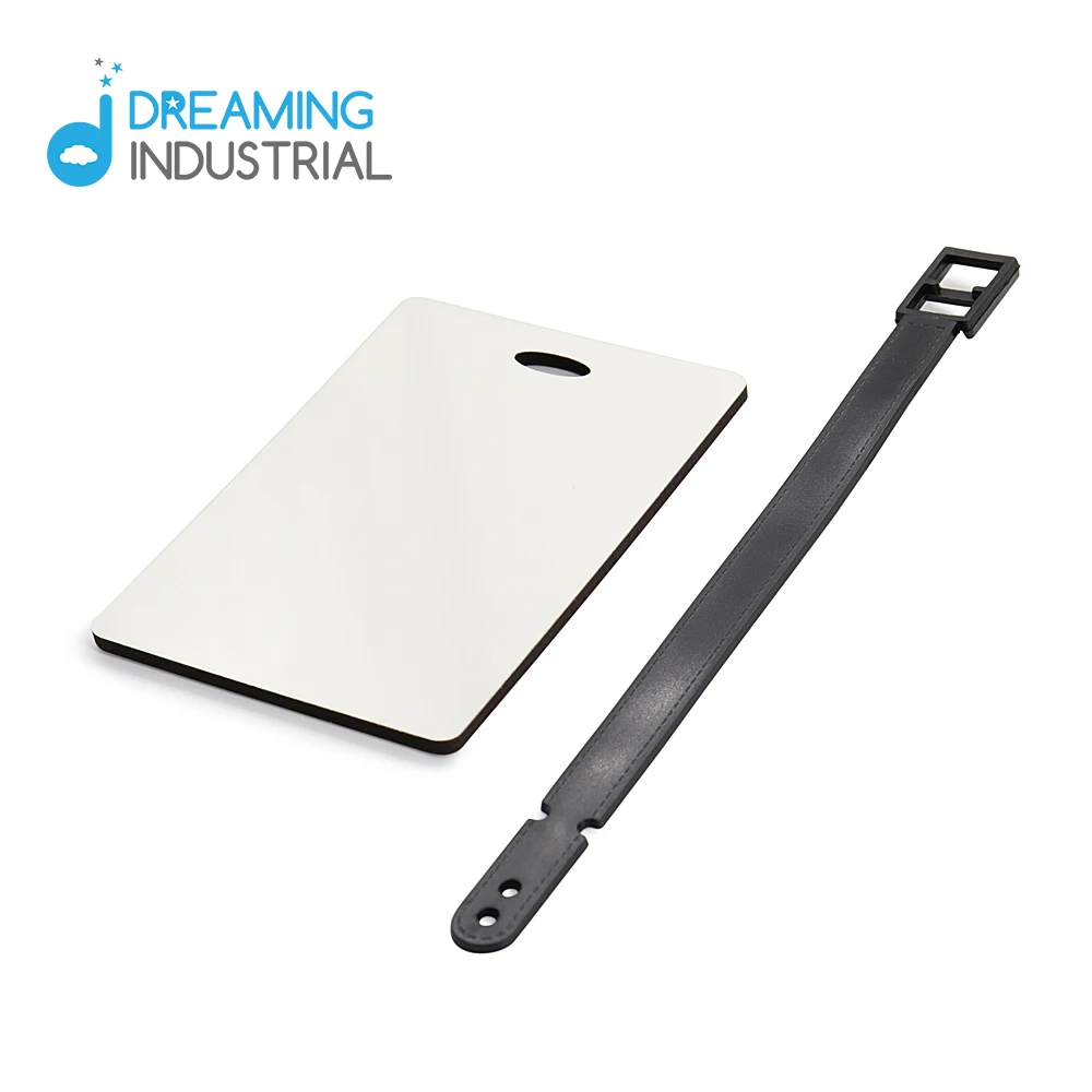 Sublimation blanks Rectangle MDF Luggage Tag without Cork Back Luggage Tag