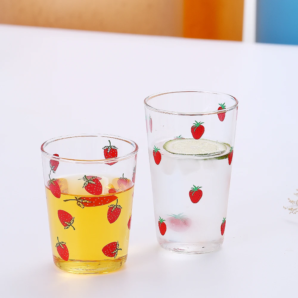 
wholesale Glass Cup ins Wind home cup tea mug water Cup girl cute high temperature resistant male simple fresh Mori tea making 