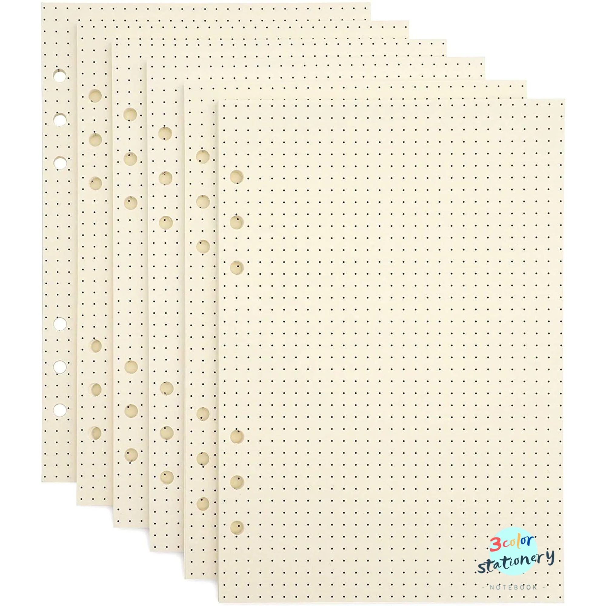 
300 Sheets A5 Dotted Filler Paper Binder Notebook Papers 6 Hole Punch for Note Taking To Do List Shopping Lists 5.5 x 8.5 Inches 