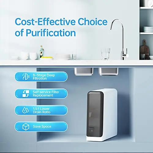No Tank Design Reduce Pollution RO Water Purifier