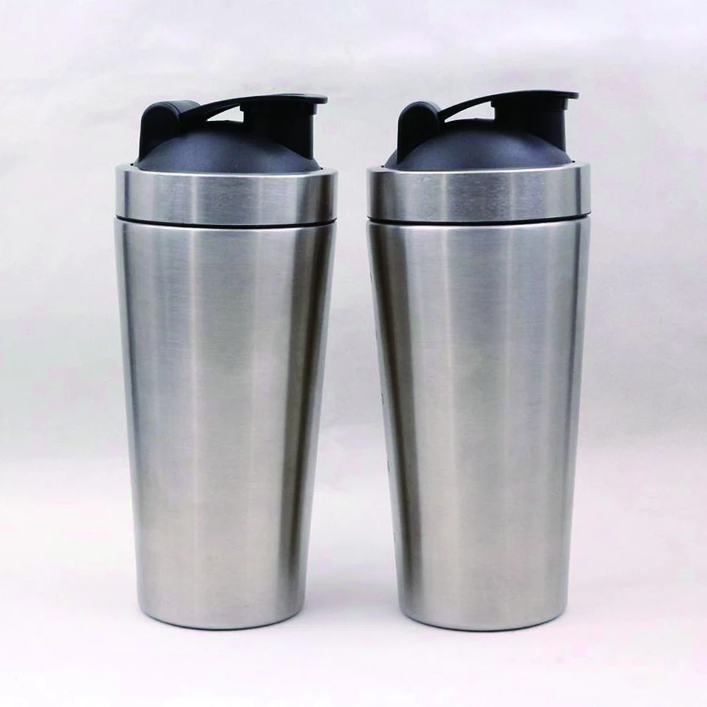 Custom Logo Wholesale Shaker Cup 500ml 750ml Sublimation 304 Stainless Steel Sport Protein Gym Water Shaker Bottle