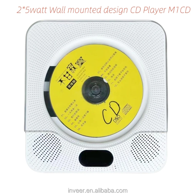 inveer mini size desktop CD Player with speaker, and FM radio, BT funtion model M1CD
