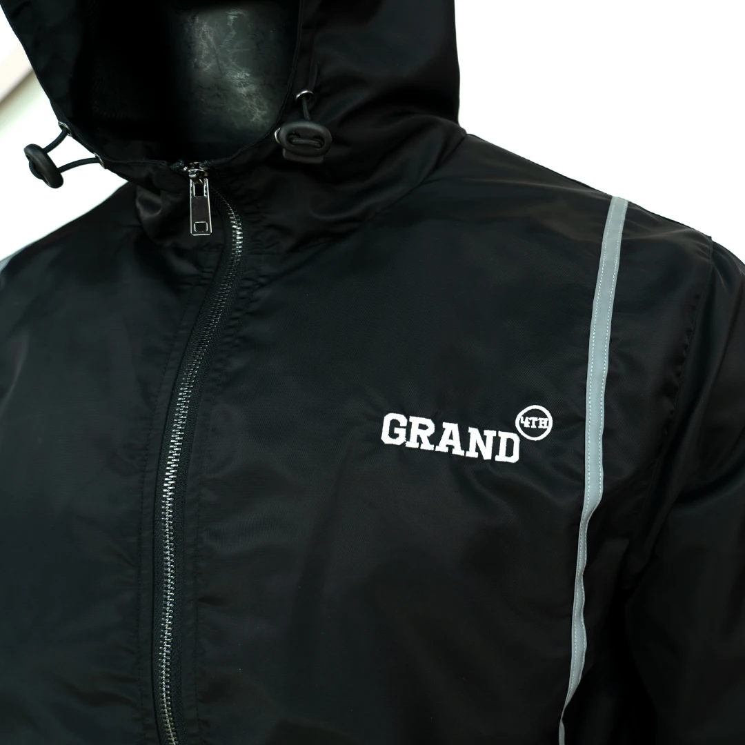 High Quality Nylon Windbreaker Track Set reflective stripe Tracksuit For Men