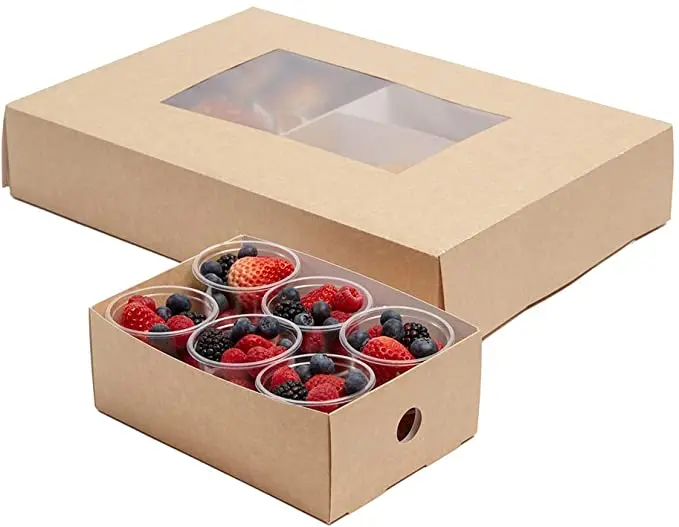 Resistant Insert For Catering Boxes - High Wall, Sturdy, Kraft Paper Insert For Catering Food Containers, Trays Sold Separately