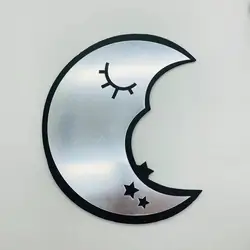 Cartoon Moon Mirror Custom Design Unbreakable Secure Wall Sticker mirrors for Decor Acrylic Mirror