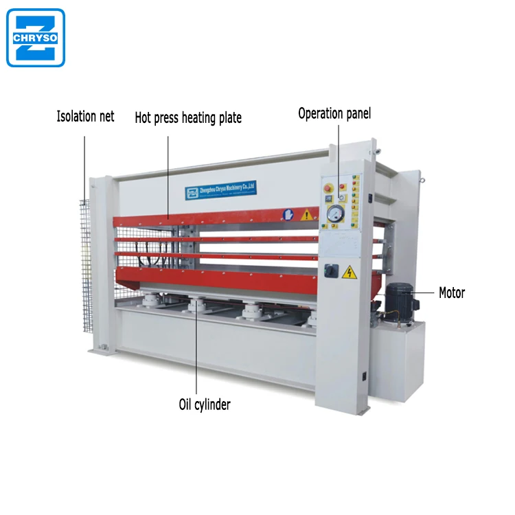 High quality Woodworking Hydraulic Veneer Laminate hot press