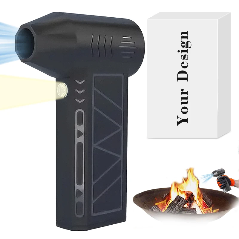 Rechargeable Cordless Air Blower Electric Devices Cleaning 130000 RPM Turbo Jet Fan with LED Light for Computer Keyboard