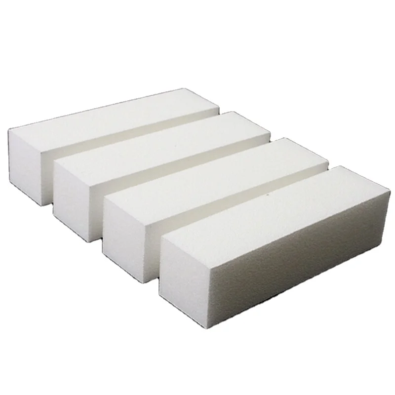 Factory Direct Excellent Quality 4-Sided Nail Buffer Block Pink Glass and EVA Material with Printed Logo for Shiny Sanding