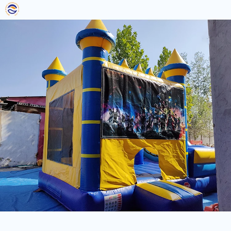 Huge Inflatable Trampoline Jumping Bouncy Castle Bounce House Combo Slide For Party