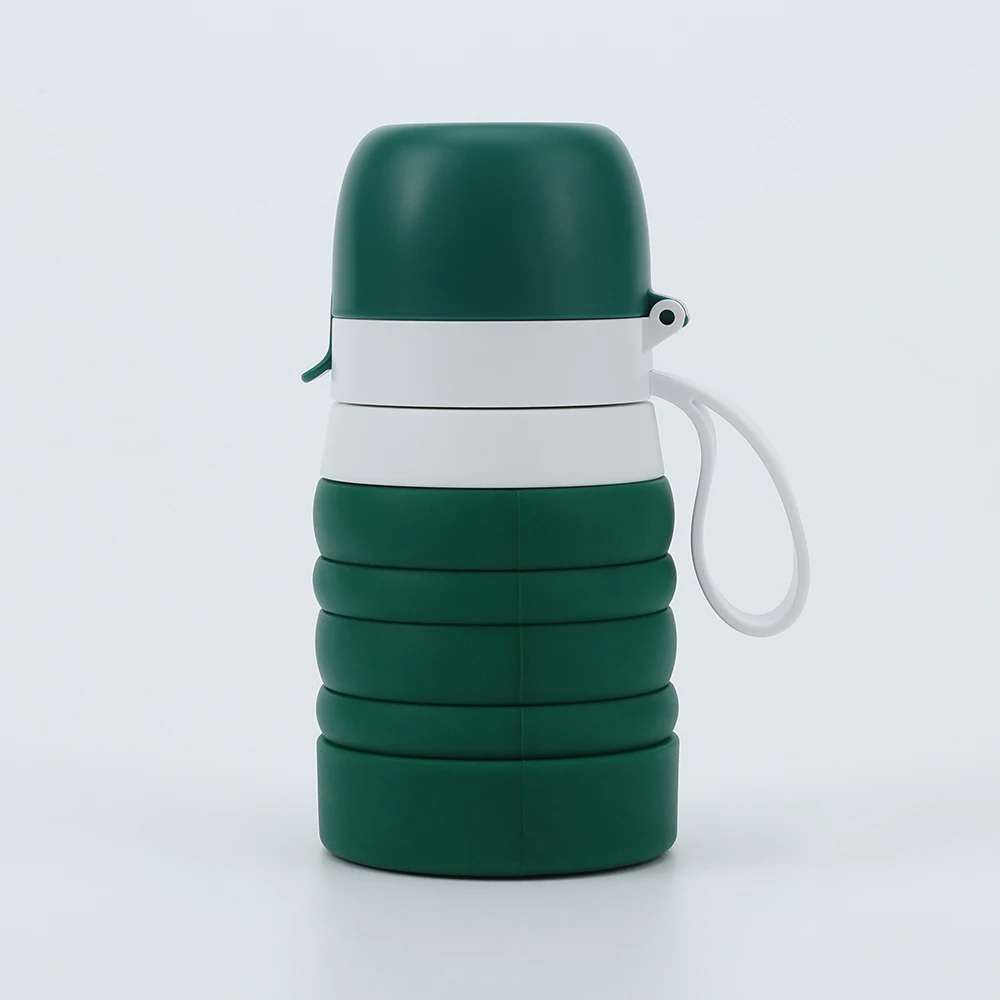 Silicone Collapsible Sports Water Bottles 500ml BPA Free Retractable for Home Outdoor Biking Hiking Portable Water Bottle Cups