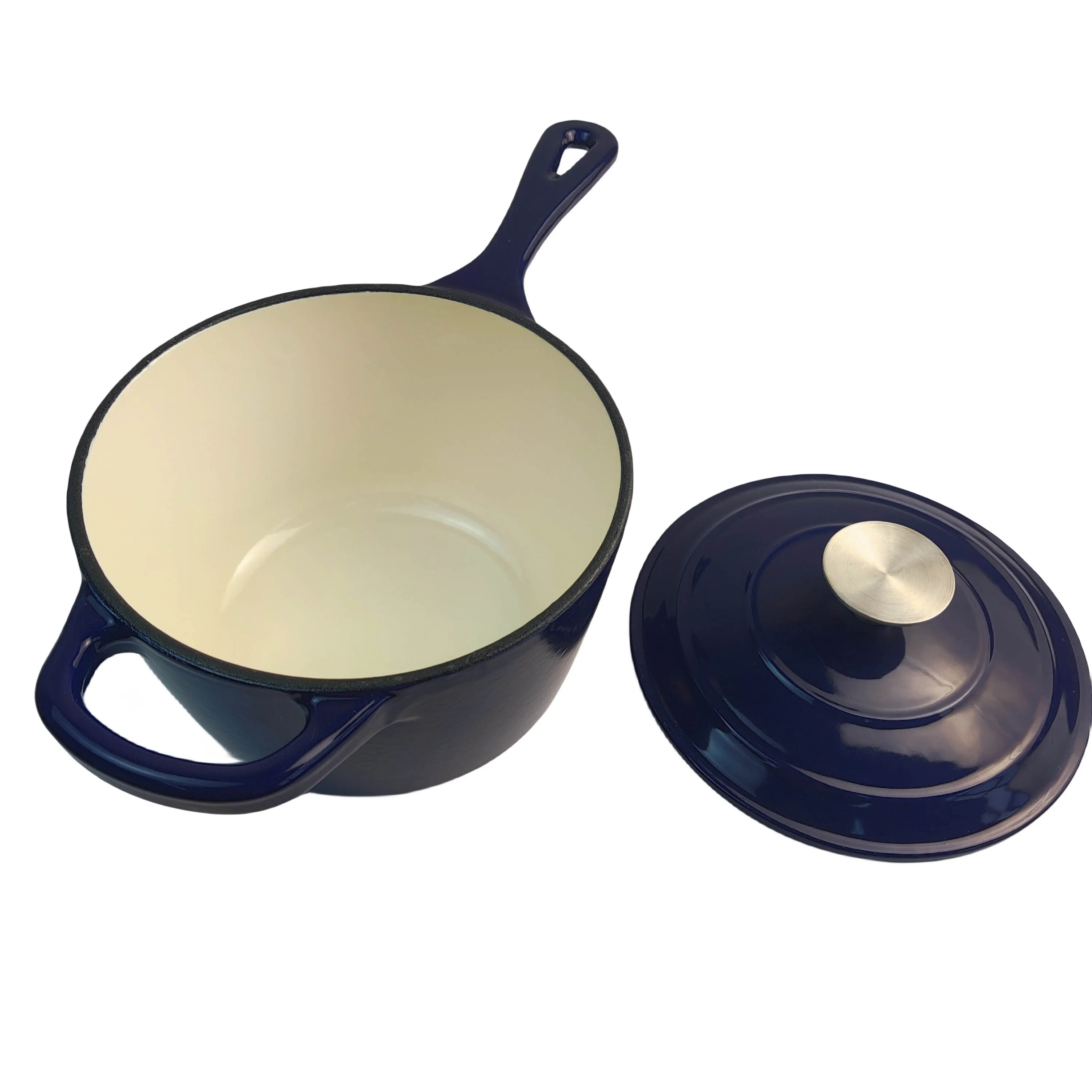 16cm Enamel Milk Pot Cast Iron Pot With Lid Enamel Coated Milk Pot Cast Iron Cookware