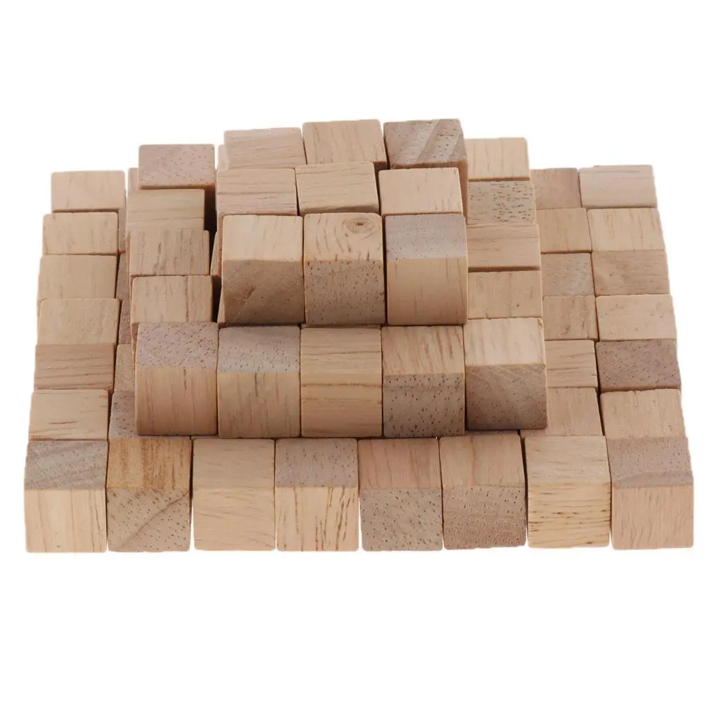 Natural Wooden Building Blocks Toy Cubes Educational Toy Projects