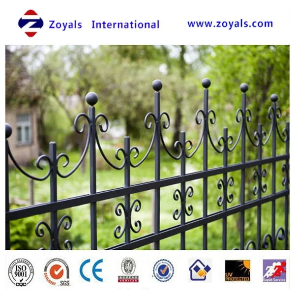  Заводская цена оцинкованный стальной декоративный забор кованые железные заборные панели с сертификатом ISO