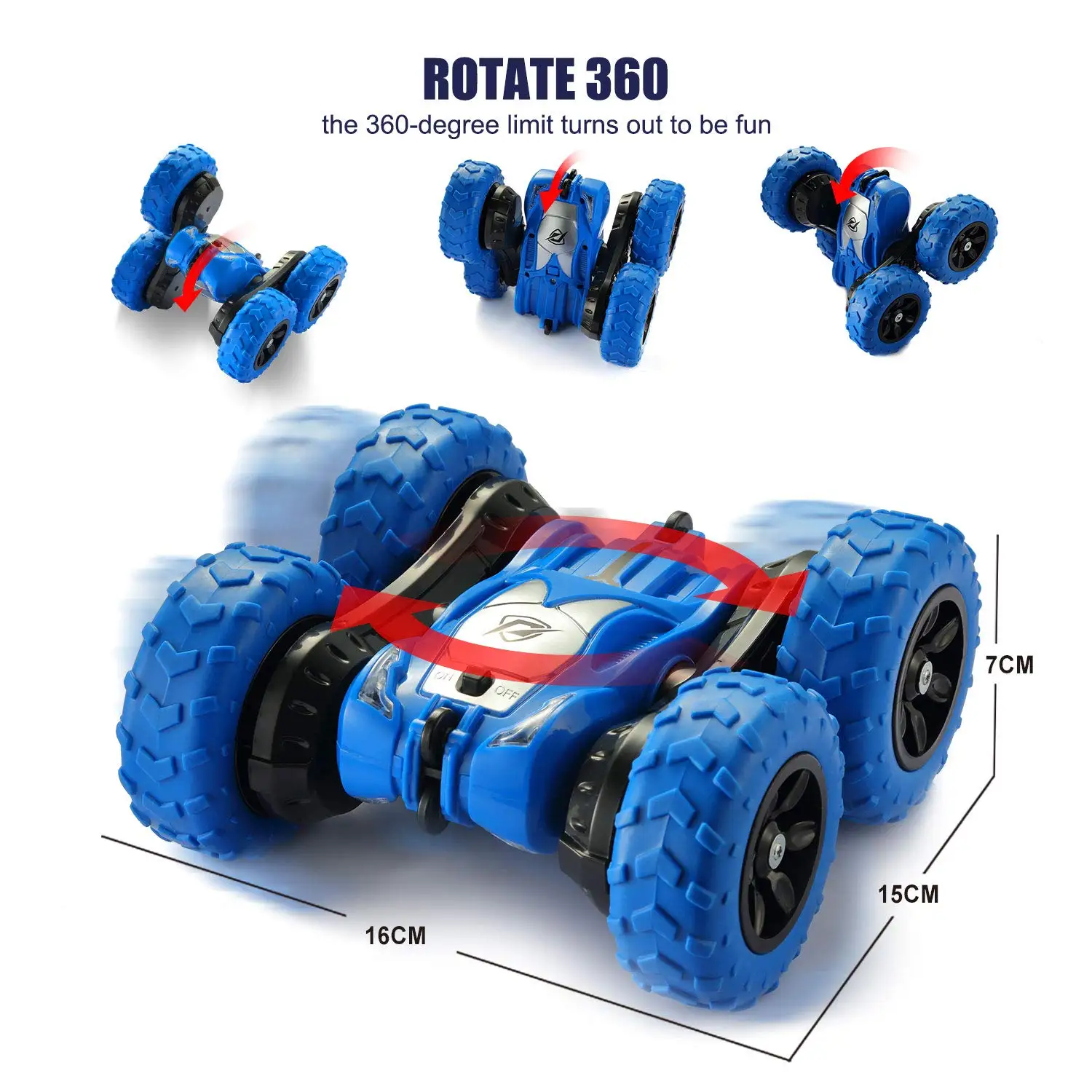 2in1 Double-sided Tank Crawler High Speed Remote Control Stunt RC Drift Car Tumbling Car