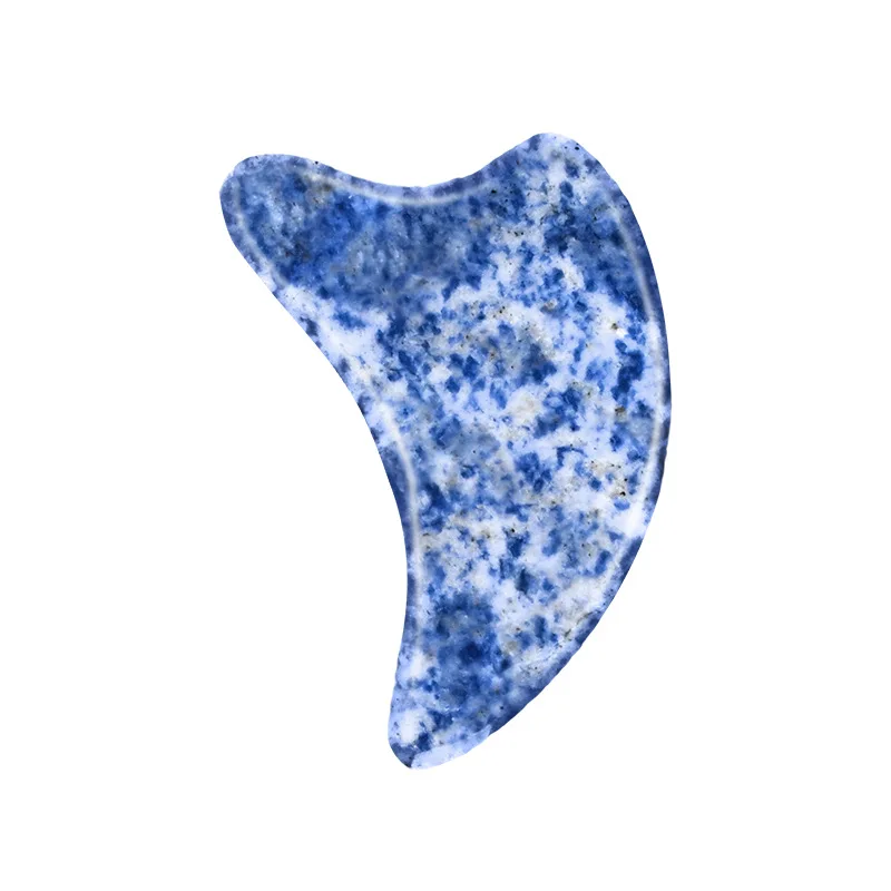 Dolphin Shaped Scraping Board  Blue dot  Crystal Jade Scraping Plate for Beauty Face/Body Obsidian Gua sha board