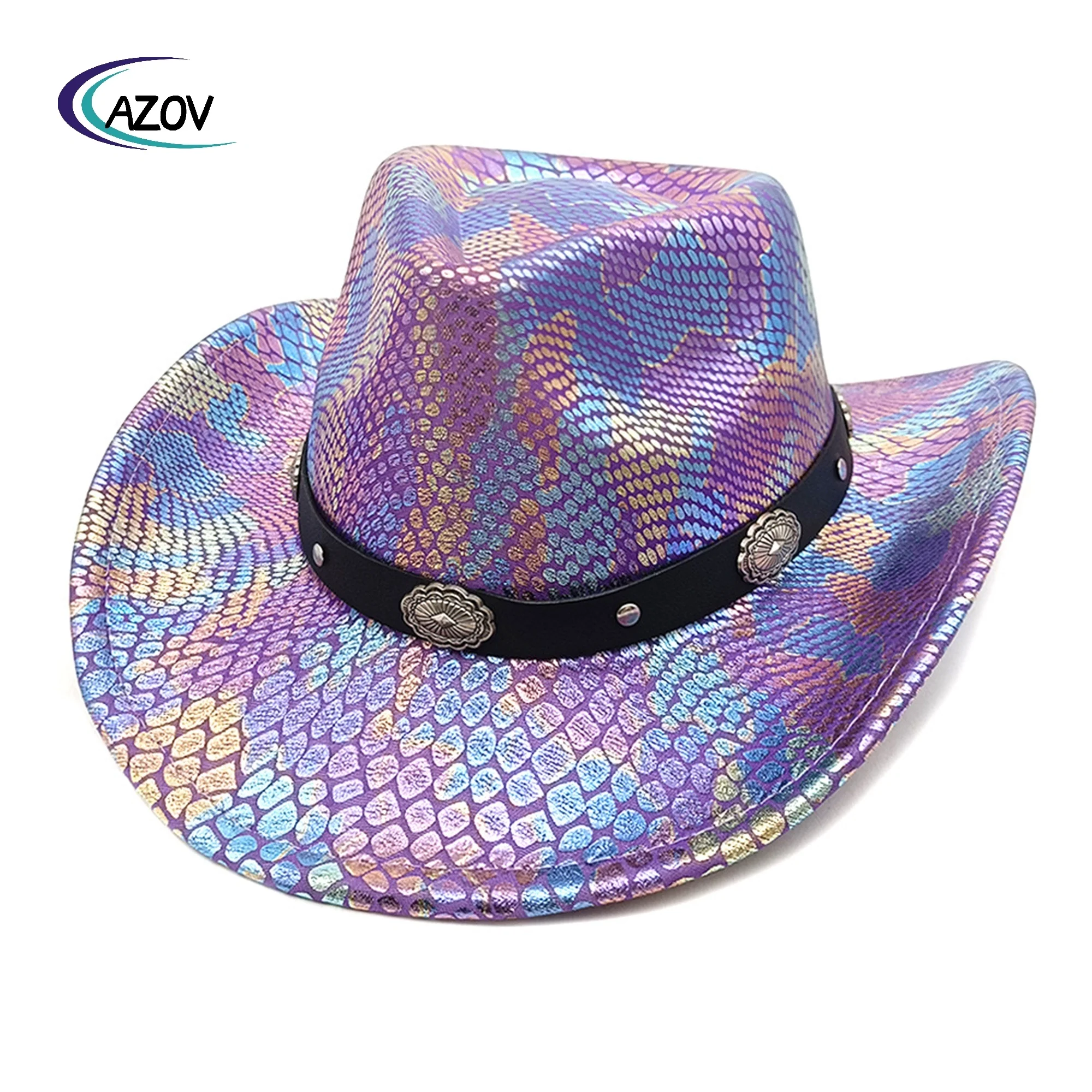 Colorful Cowboy Hat rainbow Carnival Party Hat Festival Decoration Topper Halloween Dress up Cowboy Hat