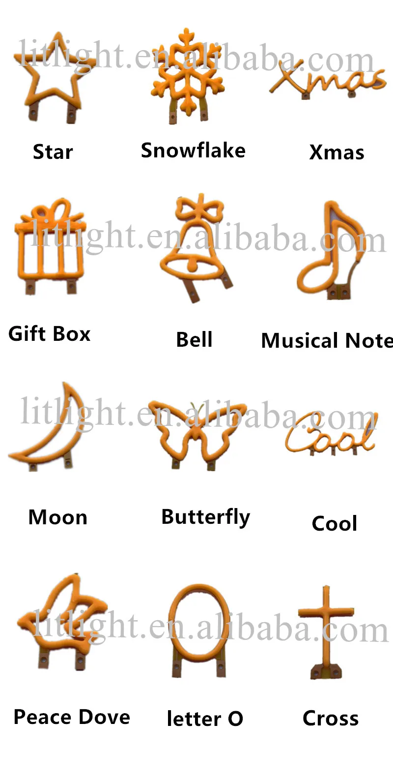 led number 0 cob sign Xmas Happy Cool Dream Love for Edison bulb filament led letter O for Decorative Retro Vintage lamp light