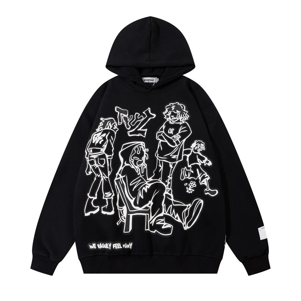 High Quality Women Star Letter Print Zip Up Loose Hoodies Y2K Retro Harajuku Oversized Gothic Hip Hop Long Sleeve Sweatshirts