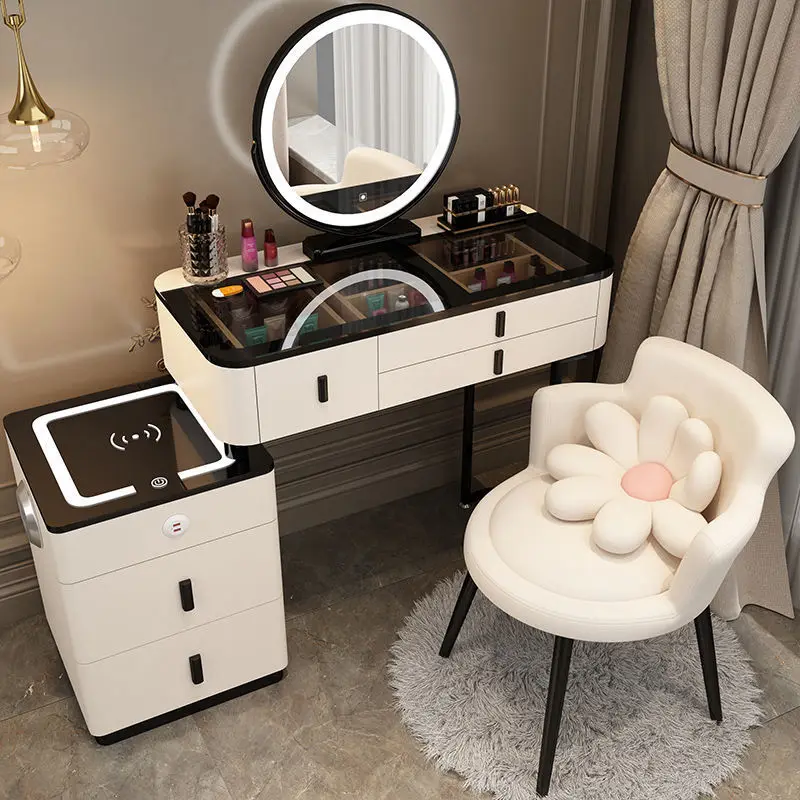 Bedroom mirrored makeup vanities dresser dressing table makeup vanity table set