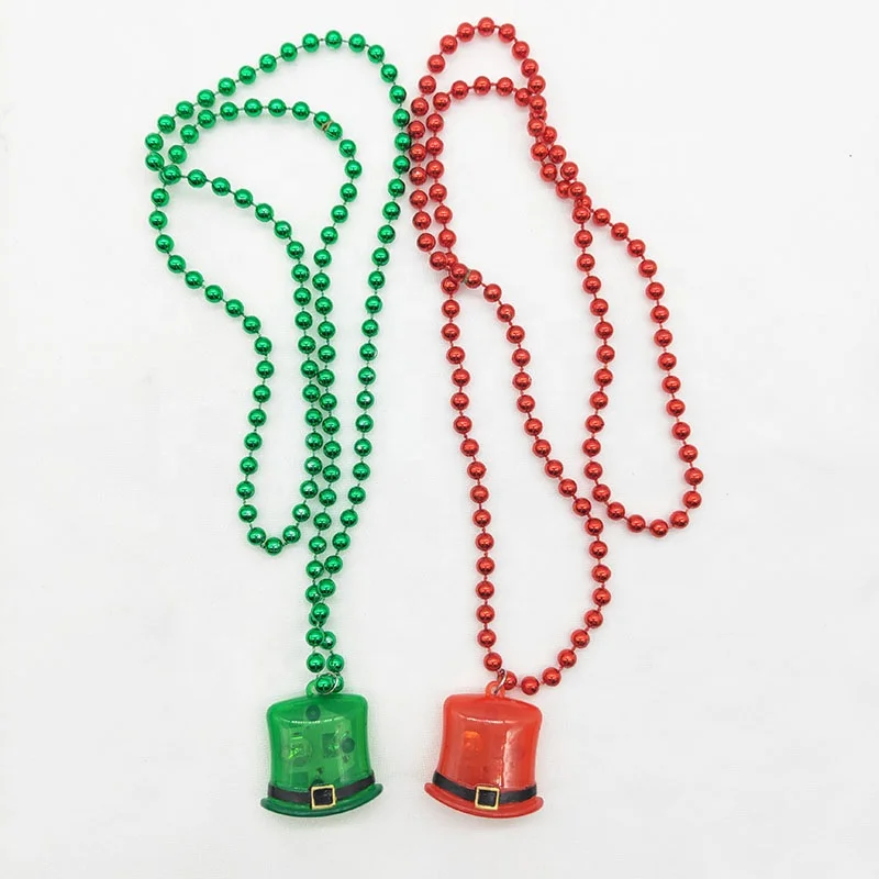 
2021 new arrivals St Patricks Day accessories LED necklace flashing lighted necklaces for kids toys 